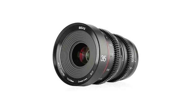 Meike 35mm T2.2 Cine prime lens for Sony E, fujifilm X and MFT cameras