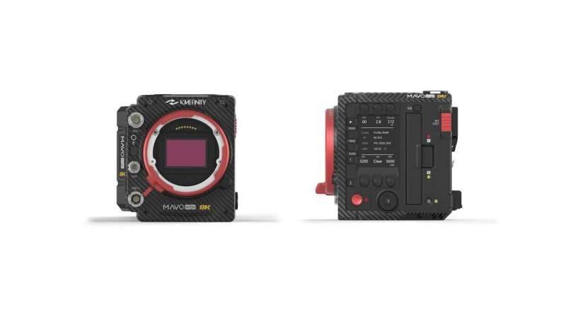 Kinefinity Mavo Edge 8K Camera with large format CMOS sensor featuring high bitrate internal 8k raw recording up to 75 fps at full frame