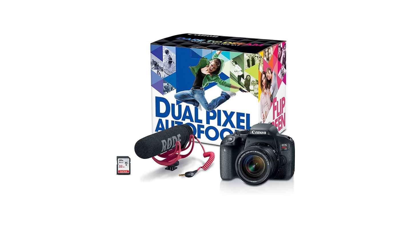 Canon Eos Rebel T7i video creator kit - Best beginner cameras for youtube